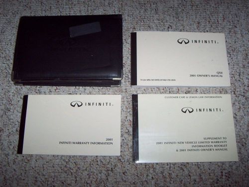 2001 infiniti qx4 qx 4 original owner&#039;s owners user manual book set w/ case