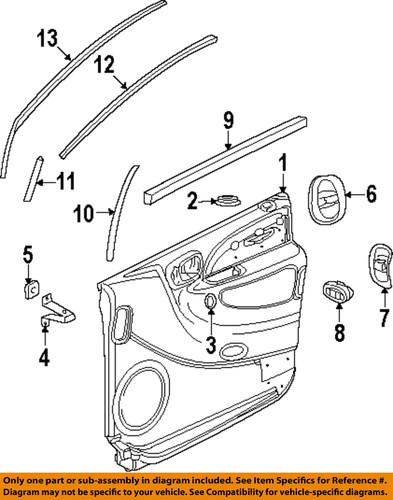 Mopar oem 6505292aa side loading door-door shell retainer