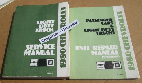 1980 chevrolet light duty truck service manuals, unused originals