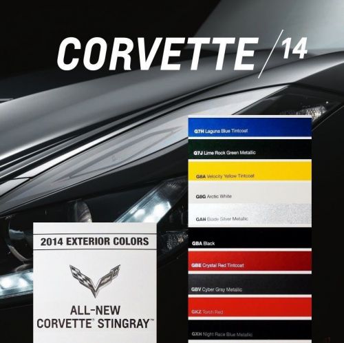 Corvette stingray 2014 - book + paint chart - chevrolet brochure - z51 lt1 coupe