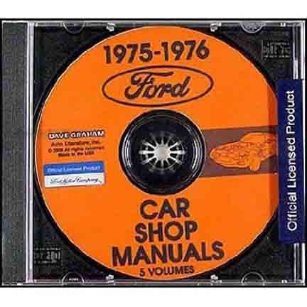 1975-1976 ford repair shop manual cd elite ltd torino ranchero granada maverick