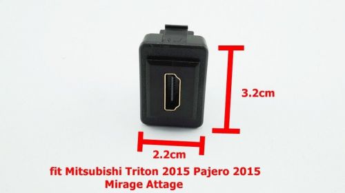 Hdmi port fit mitsubishi triton pajero dashboard panel hole size 3.2 x 2.2cm