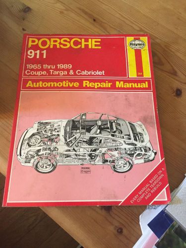 Haynes repair manual porsche 911 1965 thru 1989 coupe, targa &amp; cabriolet