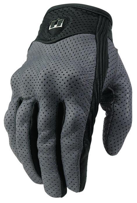 Icon pursuit motorcycle gloves gray lg/large