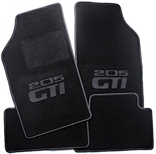 Bl./dark grey floor mats for peugeot 205 gti lhd or rhd