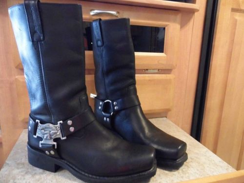 Harley davidson mens eagle harness black boots, size 10, style no. 98408~nice!!