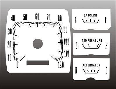 1966 plymouth valiant instrument cluster white face gauges 66