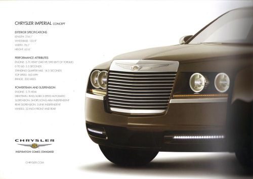 2006 chrysler imperial concept  original brochure  rare!