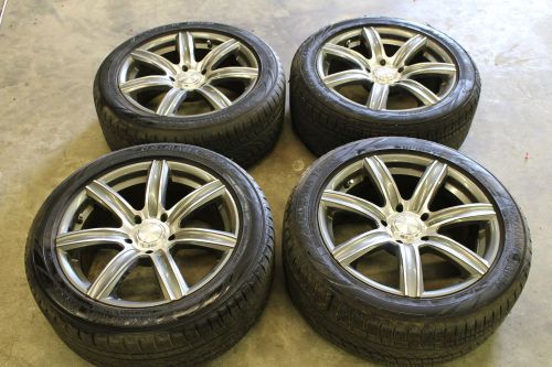 04-06 gto mb motoring 7 spoke gunmetal aftermarket wheels 17x8 used set of 4