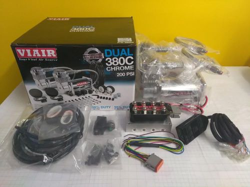 Dual 380 viair full kit, airmatik 3/8&#034; air manifold &amp; arc7 remote/controller