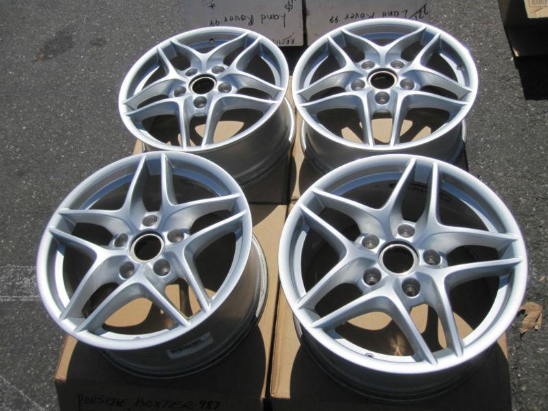 17" porsche boxster cayman 987 oem wheels set 2009-2012