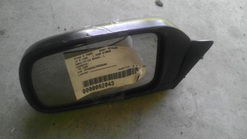 92-95 voyager caravan left hand driver manual door mirror lh