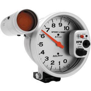 Auto meter sport-comp silver; shift-lite tachometer