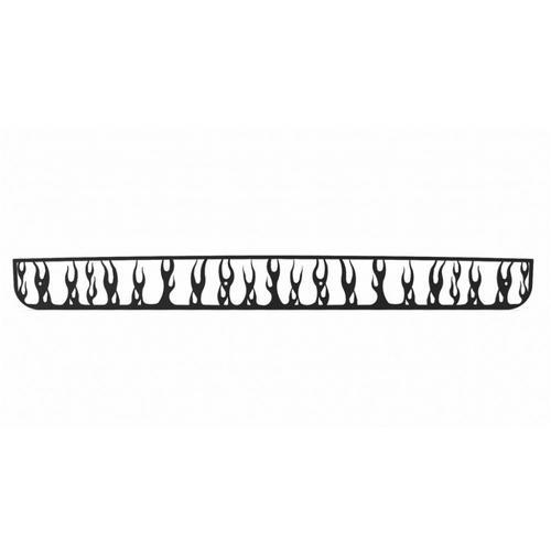 Hummer h3 05-09 black horizontal flame front metal grille trim cover insert