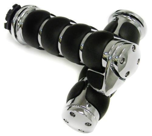 Chrome hand grips +throttle boss for honda gl shadow rebel sabre vtx vt 750 1300