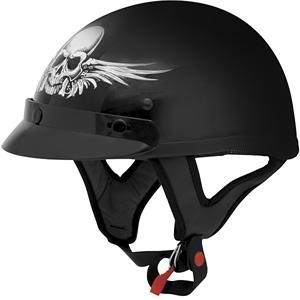 Afx fx-70 skull black beanie helmet