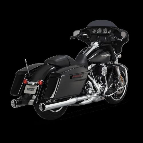 Vance and hines fits harley davidson monster round slip-ons - chrome