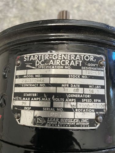 Allison t63 rolls royce 250 c18 gas turbine jet engine starter generator