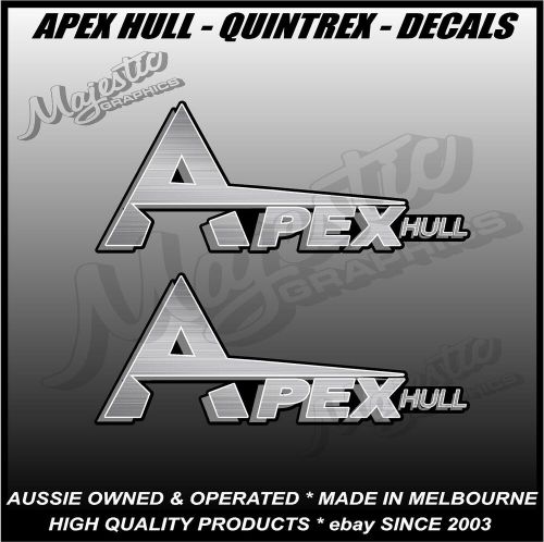 Apex hull - quintrex - 220mm x 90mm - boat decals / stickers