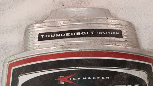 Mercury 200 20hp kiekhaefer thunderbolt silver/black/red front cowl cover badge