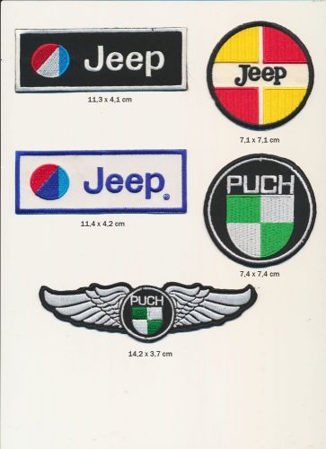 Jeep puch patch patch b-goods set of 5 piece car racing racing b067-