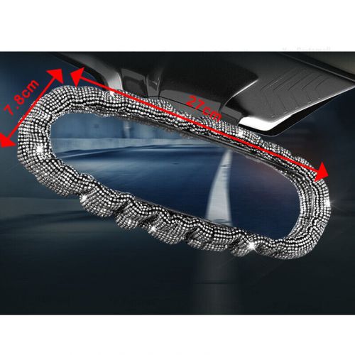 White universal sparkle luxury bling rhinestone diamond car interior decor