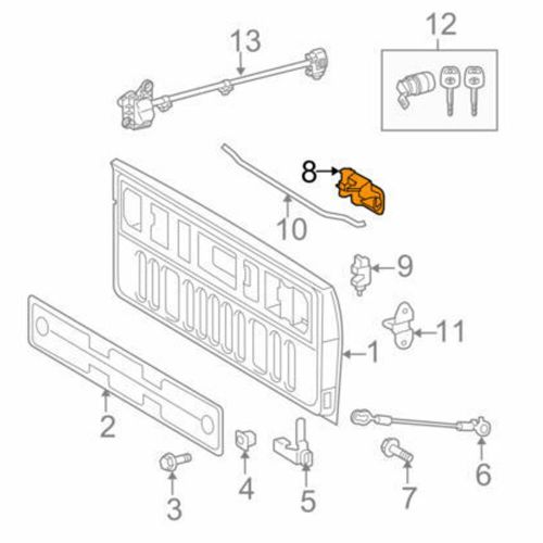 Tailgate handle for toyota tundra 2007-2013 with rear camera hole 69090-0c050