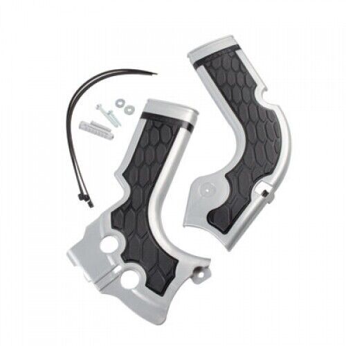 Acerbis x-grip frame guards silver/black 2374241015