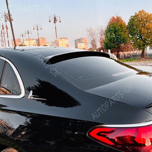 Abs black rear trunk window roof spoiler lip wing for benz e-class w214 2024-25