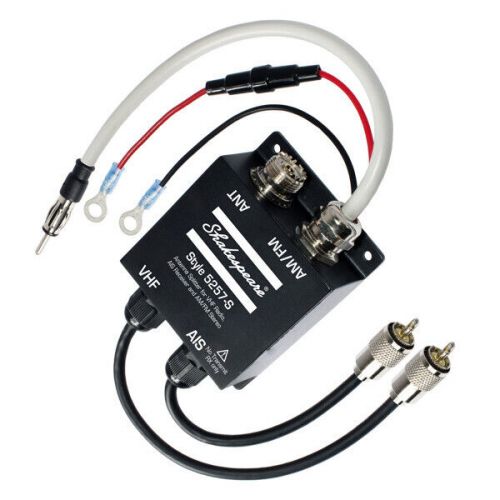 Shakespeare 5257-s  antenna signal splitter 25w 12v for vhf/ ais  am/ fm stereo