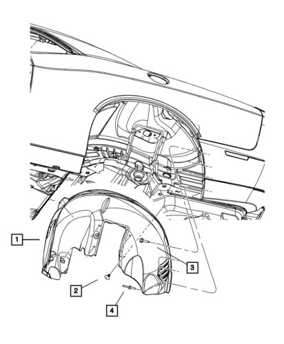 Genuine mopar splash shield right 68147708ab