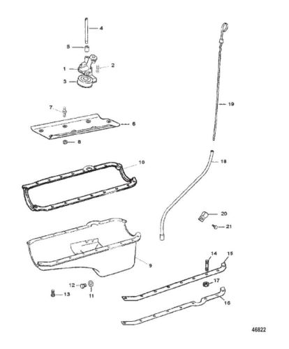 Mercruiser 5.0l, 5.7l, 6.2l dipstick &amp; tube kit. 15296a2, 861942t7