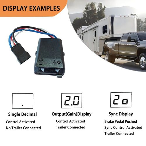 Upgraded 8507120 electric trailer brake controller kit，black time-delay bra...