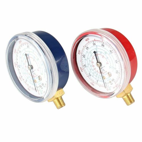 2pack replacement manifold gauges refrigeration high and low side red&amp; blue tool