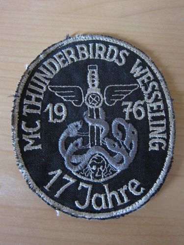 Mc patch thunderbirds mc wesselng rocker hat motorcycle club patches cut vest-