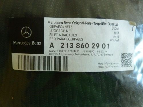 Mercedes benz original teile luggage cargo net oem brand new sealed a2138602901