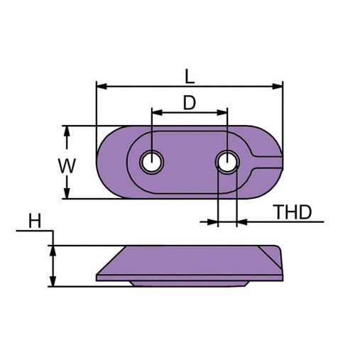 Martyr anodes cm6e04525111a aluminum yamaha small block anode canada metal