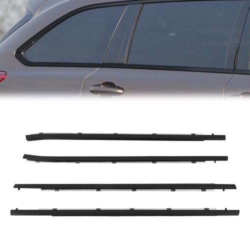 4pcs window molding cover trim kit replacement for toyota highlander 2014-2019