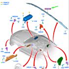 Ford mustang mk6 coupe linke seite dach srs vorhang assy 2501165 neue original