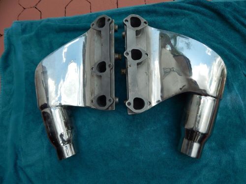 Hi-tek marine exhaust manifolds chrome finish made in australia