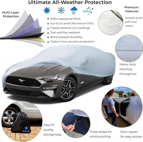 Ezyshade 10-layer waterproof sports car cover - size c1 - reflective