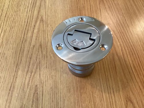 1-1/2&#034; (38mm) boat fuel deck fill keyless cap marine yacht 316 stainless steel