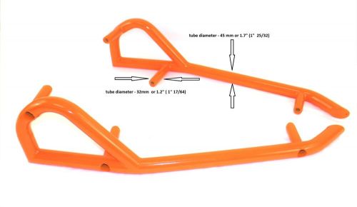 For 2014- 23 polaris rzr1000 rzr900 xp orange side nerf bar rock slider 2pc set