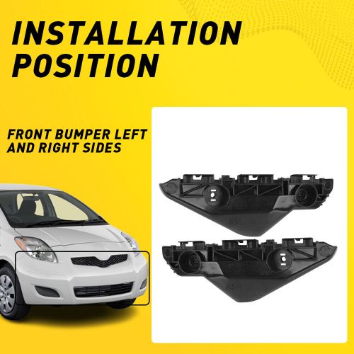 Front bumper bracket retainer set for 2007-2012 toyota yaris sedan us