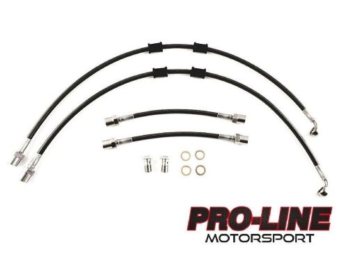 Pro-line oem replacement stainless steel braided brake line kit for porsche 996