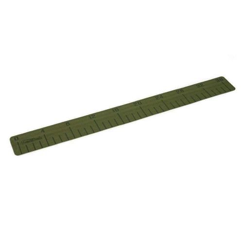 Seadek 4&#034; x 36&#034; 3mm fish ruler laser logo olive green #22135-80050