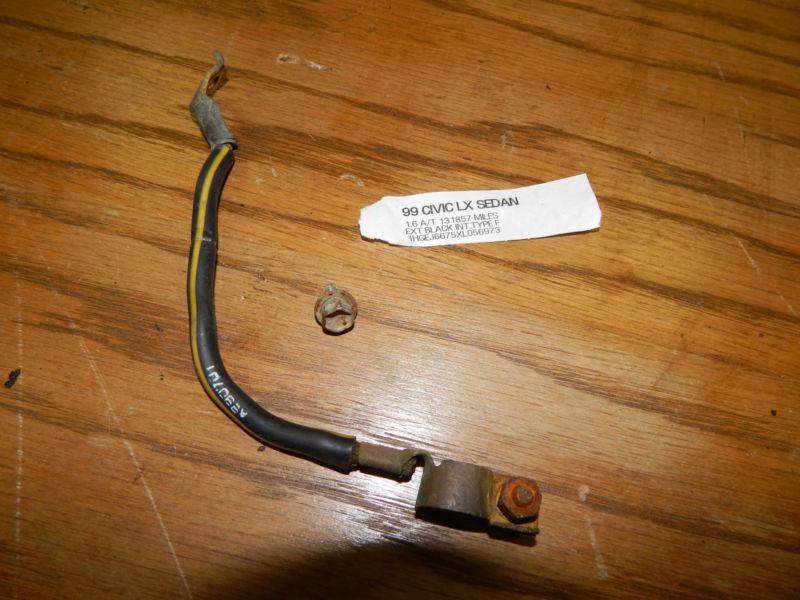 96 97 98 99 00 honda accord negative battery ground cable w/ bolt oem