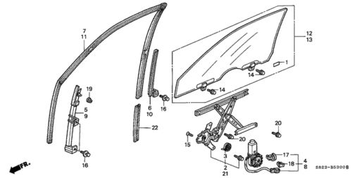 Genuine honda channel front (lower) 72239-s82-a01