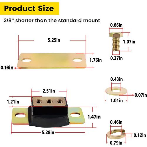 3.1158g polyurethane transmission mount for gm chevy jeep buick trucks (short)