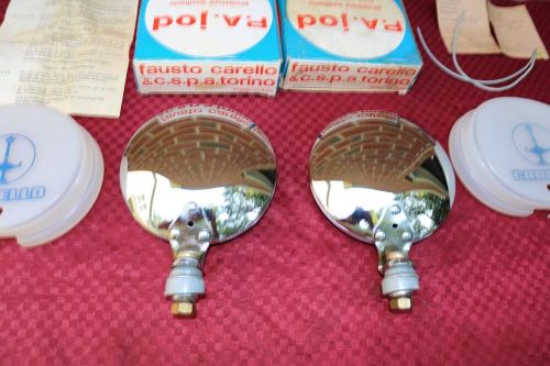 1970 vintage nos carello p.a.jod  chrome driving/fog lights w/ covers